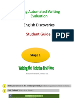Using Automated Writing Evaluation - Student Guide to Stages of Revision