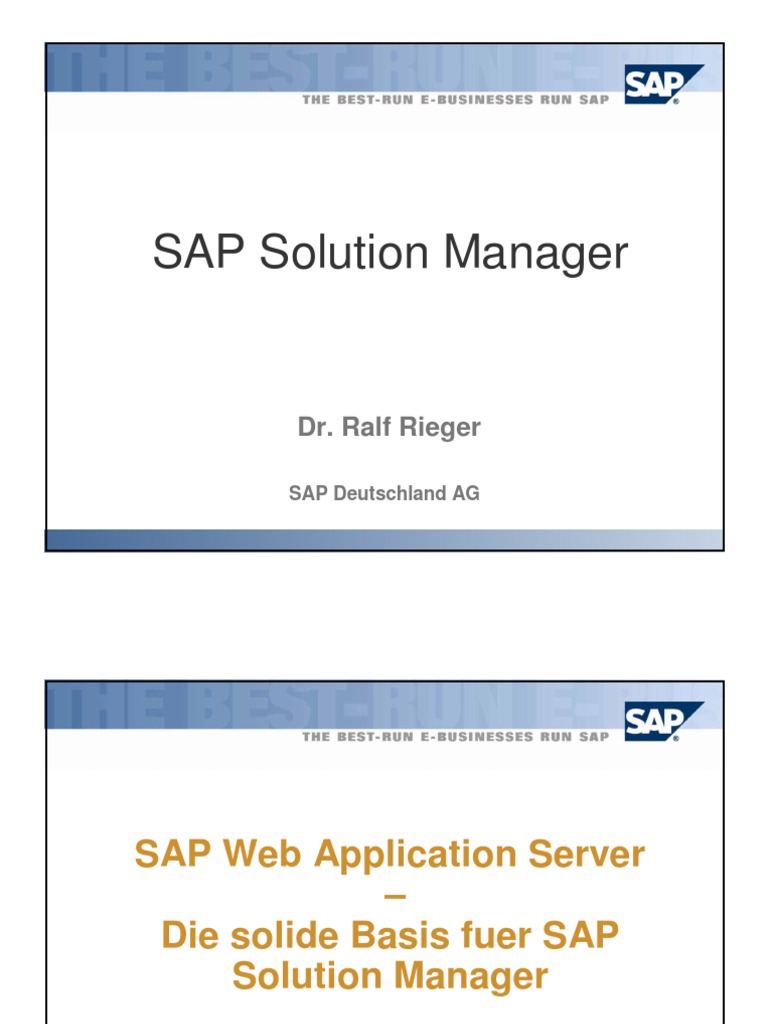 SAP Web Application Server | PDF