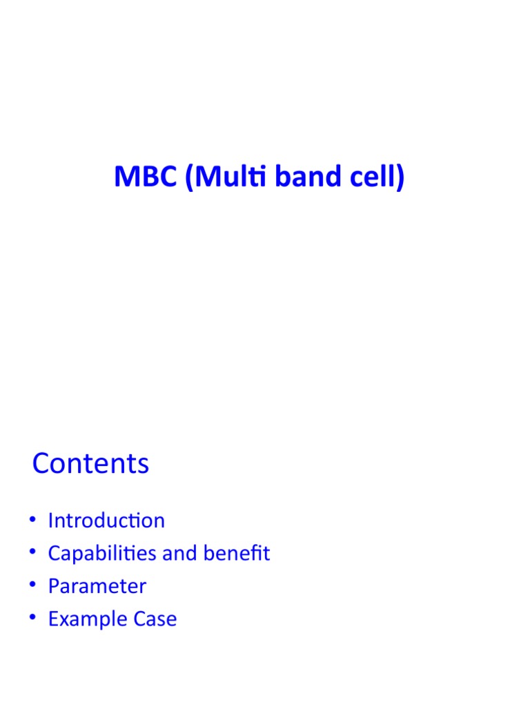 Multi-Band Cell Network Overview | PDF | Decibel | Telecommunications