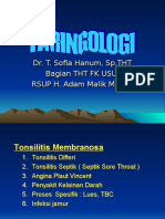 FARINGOLOGI, TONSILITIS DR - Alfian Taher SP - THT-KL
