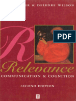 Sperber Dan Wilson Deirdre Relevance Communica and Cognition 2nd Edition 1996 PDF
