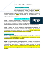 Trabajo Renta, Presupuesto Admn. Produ