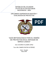 Guía Metodológica para El Diseño de Proyectos en El Enfoque de Marco Lógico - Tesis Investigacion Proyectos PDF
