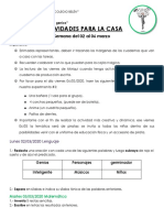 Tarea 1er Grado - Semana Del 02 Al 06 de Marzo