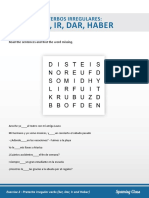 Exercises Preterite Irregular Verbs