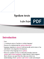 Spoken Texts