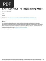 SAP - ABAP RESTful Programming Model