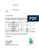 Cotizacion AEROVIS