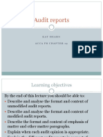 Audit Reports - STUDENT VERSION