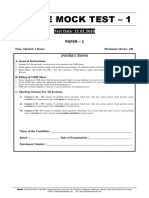Wbjee - Mock Test-1 - Paper-1 PDF