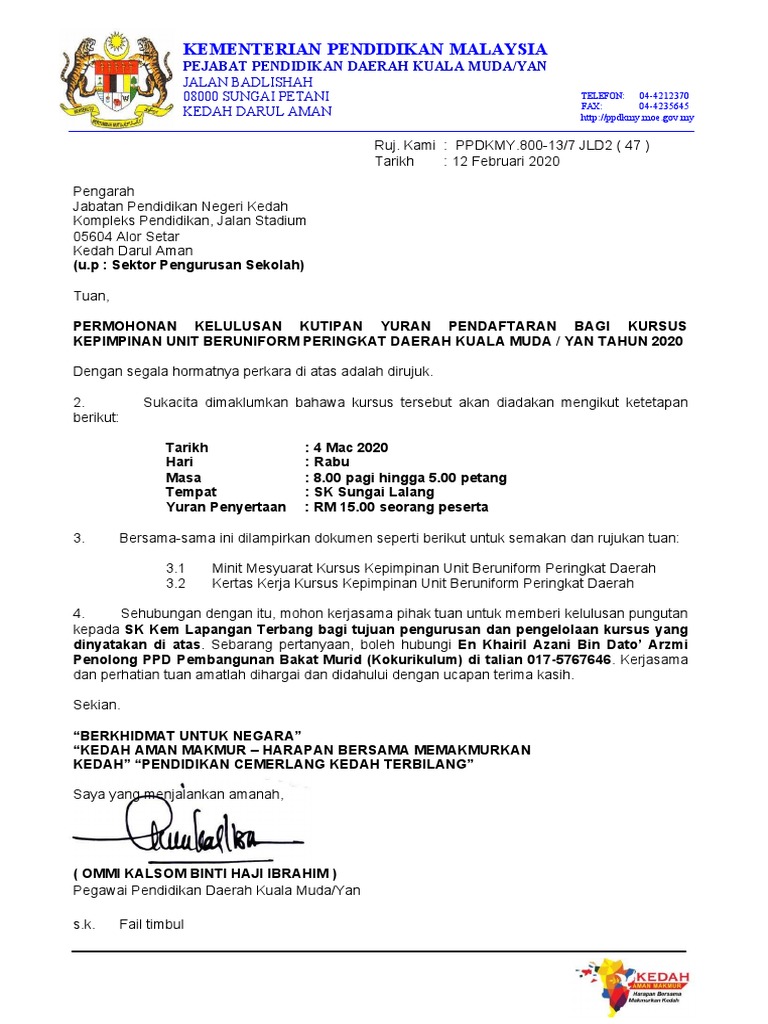 Contoh Surat Kursus Pdf