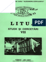 07 LITUA Studii Si Cercetari 1997 VII