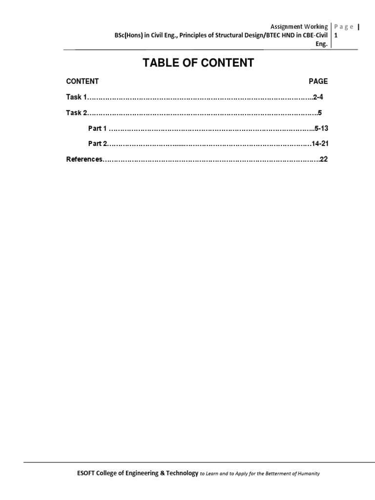 Structural Assignment 1 | PDF | Structural Load | Force