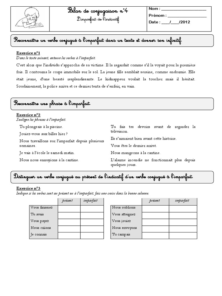 Exercices De Conjugaison 5ème Avec Corrigés 13 | PDF | Verbe | Morphologie