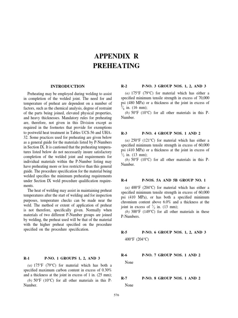 ASME Sec VIII Div 1 Preheating Guide | PDF | Welding | Construction