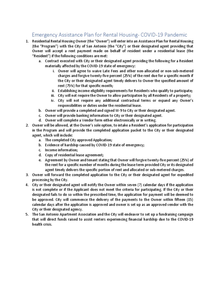 Houston Rental Assistance Program | PDF | Renting | Lease