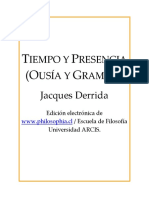 DERRIDA, Jacques, Tiempo y Presencia (Ousía y Grammé).pdf