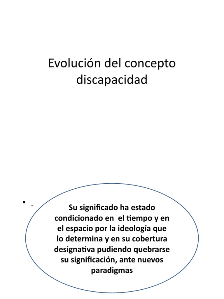 Evolución del concepto de discapacidad | PDF | Invalidez | Inclusión ...