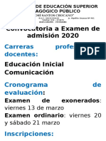 Afiche ACADEMIA PRE UNIVERSITARIA y Convocatoria Encargaturas 2020