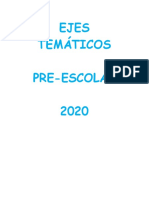 ejes tematicos pre-escolar