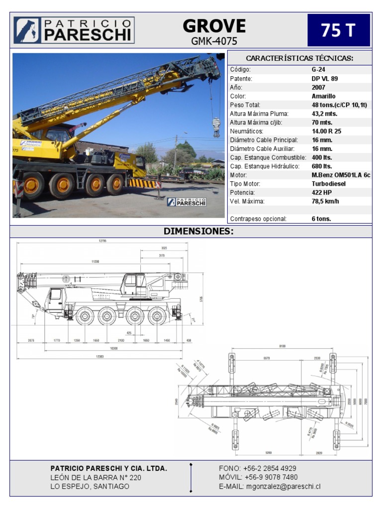 Grove GMK-4075 | PDF