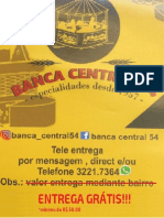 BANCA CENTRAL - TABELA PRECOS - TELE ENTREGA