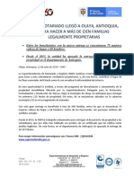 Boletín Entrega de Títulos Olaya, Antioquia PDF
