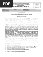 Ejercicios de Comprension de Lectura Cri