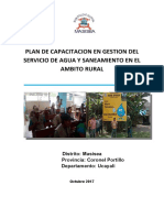 PLAN DE CAPACITACION EN GESTION DE LOS SERVICIOS DE SANEAMIENTO Definitivo