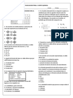 EVALUACION 1 CORTE QUIMICA Sabado