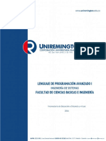 Lenguaje de Programacion Avanzada I-2016 PDF