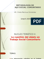 NUCLEO T2 EL OBJETO DEL TRABAJO SOCIAL COMUNITARIO