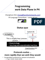 P4 Boot Camp Intro To P4 Chang