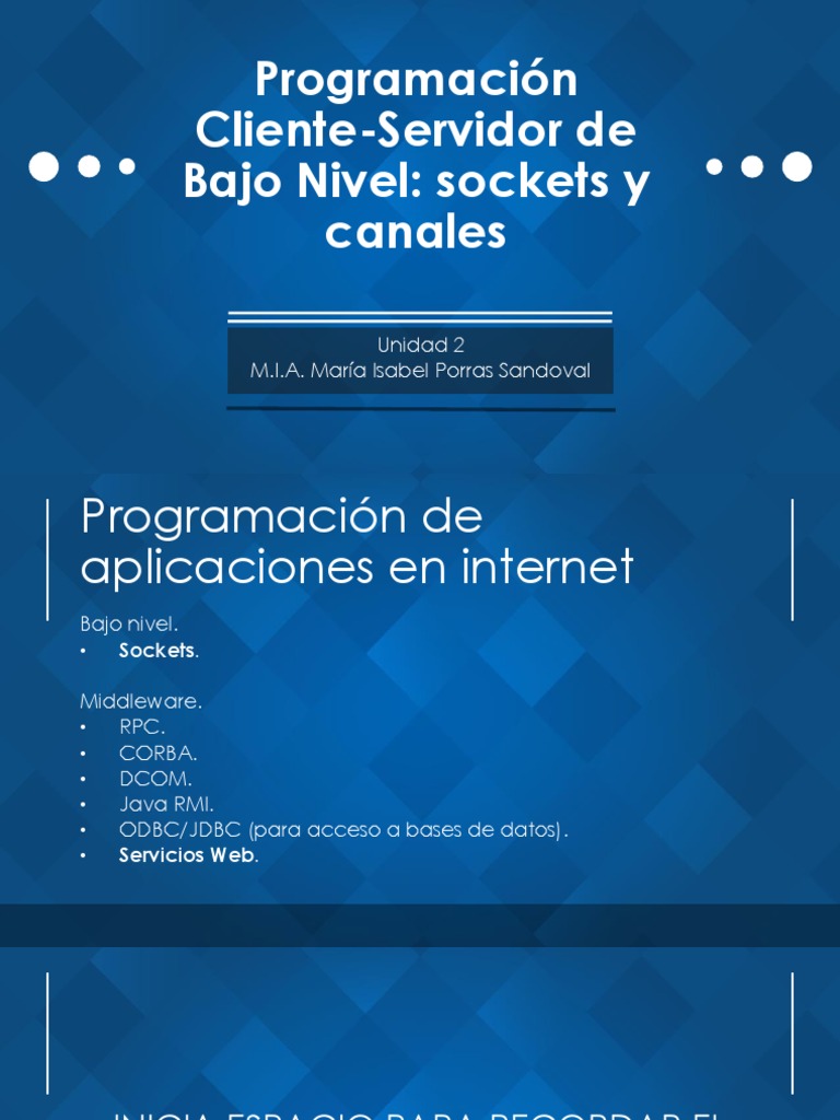 Programación de Ambiente Cliente/servidor (Unidad 2) | PDF | Zócalo de ...
