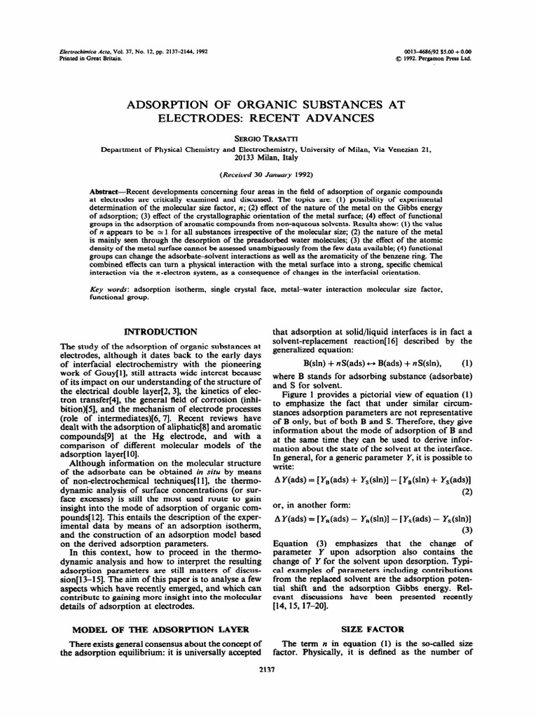 Electrochimica Acta Volume 37 Issue 12 1992 (Doi 10.1016 00134686