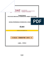 SÍLABO. 5to Ciclo RADIO INFORMATIVA 2019-I