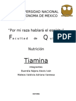 Historia de la tiamina