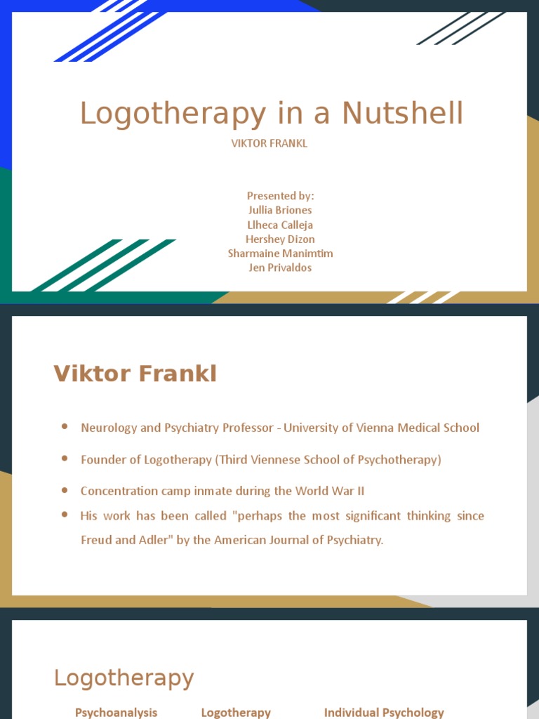 Logotherapy: Finding Meaning in Life | PDF | Psychology | Behavioural ...