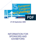 Information For Sponsors and Exhibitors: 27-30 September 2009