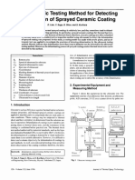 An Ultrasonic Testing Method For Detecting Delamination of Sprayed Ceramic Coating (Previewed