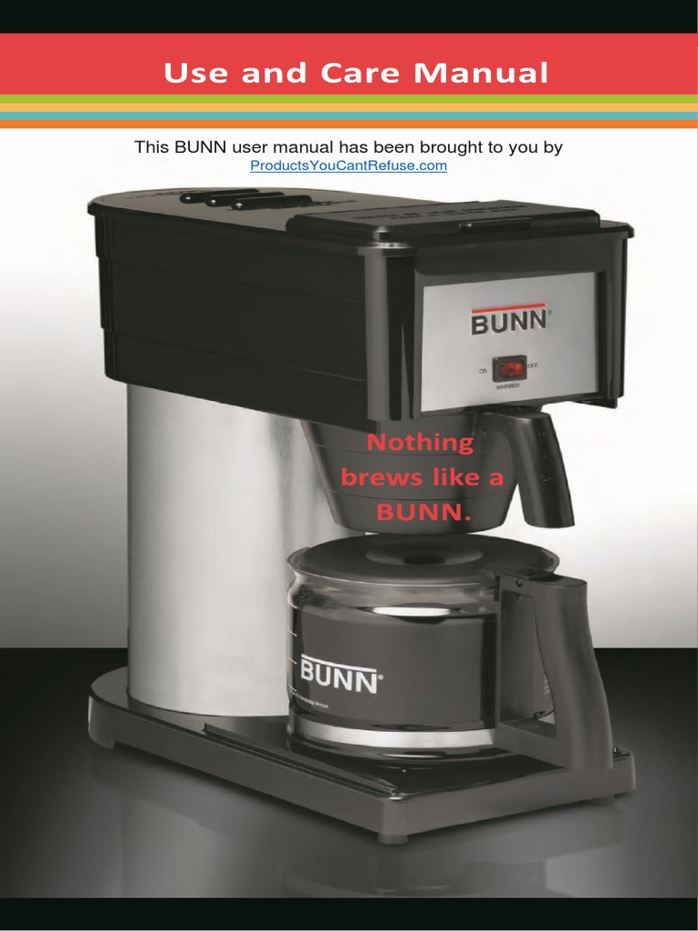 Bunn Coffee Maker User Manual PDF Implied Warranty Coffee