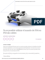 Ya Es Posible Utilizar El Mando de PS4 en PS3 Sin Cables