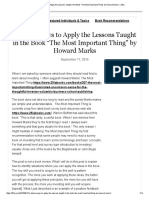 A Dozen Ways To Apply The Lessons Howard Mark