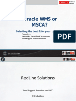 Oracle WMS and MSCA