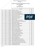 BMS - First Merit List PDF