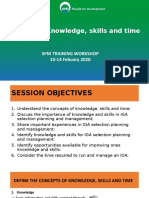 SPM Training - Session 2 Knowledge, Skills and Time Ignatius