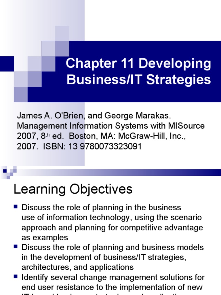 Developing Business/IT Strategies | PDF | Business Model | Strategic