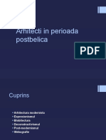 Arhitecti in Perioada Postbelica