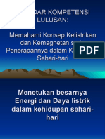 Menetukan Besarnya Energi Daya Listrik