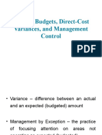Flexible Budgets, Direct-Cost Variances, and Management